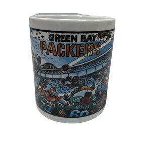 Green Bay Packers Cartoon Stadium Mug NFL Coffee Cup Team Edge Rare